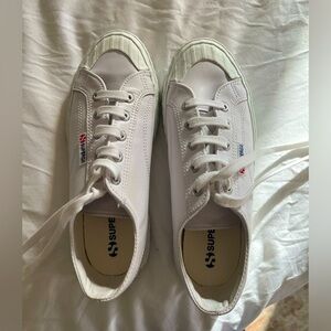 Superga white athletic shoe